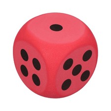 Foam Dice, 8cm/3.15inch Six-Sided Dice Stress Ball Red 