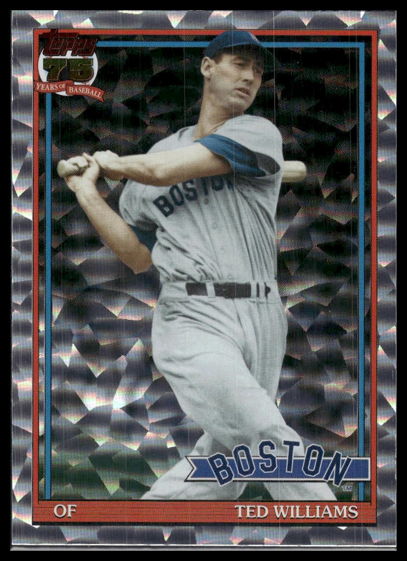 2026 Topps #91B2-46 Ted Williams 35th Anniversary Crackle Foil (Series Two)