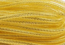 Deco Mesh Tubing Flex with Metallic Foil 8mm x 25 Yards-Gold