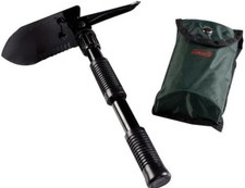 Coleman Folding Shovel with Pick and Pouch Tempered Steel Construction NEW Boxed