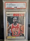 Rare! Michael Jordan 1987-88 Fleer Basketball Card #59 PSA 3