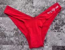 NWT VICTORIA'S SECRET PINK NAUGHTY ISH LOGO BAND V STYLE TANGA CHEEKY PANTIES
