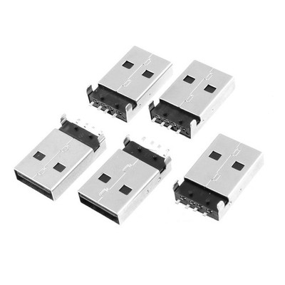 uxcell 5 Pcs USB 2.0 Type A Male Jack Solder Connector, Repair... 