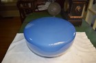 Vintage Blue Glass 12” D. Schoolhouse Pendent Ceiling Lamp Shade 6” Fitter — photo 3