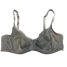 Victoria's Secret Unlined Demi Bra Silver Sparkle 36DD