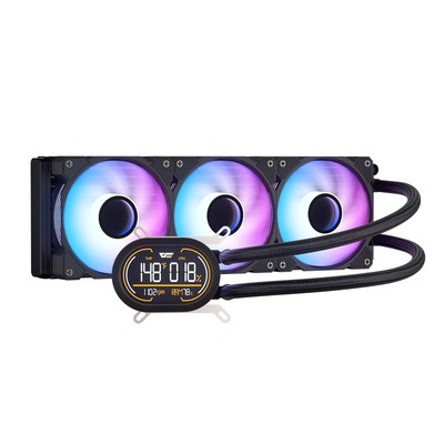 DH360D V1.2 All-in-Liquid CPU Cooler with Display, CPU Monitoring, ARGB Sync,...