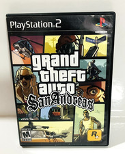 PS2 Grand Theft Auto San Andreas PlayStation 2 Black Label w Manual + Map GTA