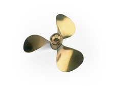 Radio Active Brass Propeller (Classic), 3 Blade, 45mm, M4, RH AS13454R