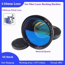 110*110mm Quartz F-Theta Field Lens for 200W 300W Fiber Laser Marking Machine US
