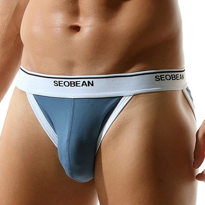 Seobean 2025 Men's Winter Solid Brief Underwear Sexy Comfortable Breathable Cott