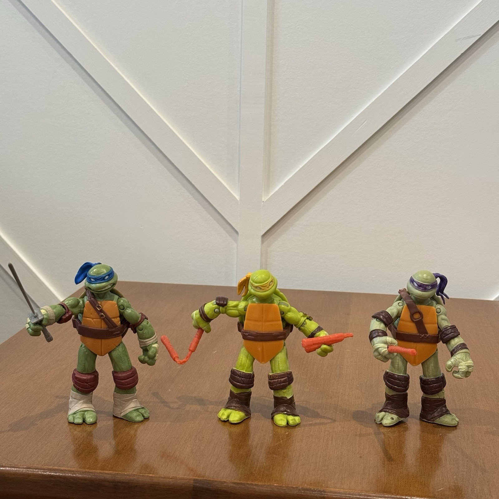 Teenage Mutant Ninja Turtles TMNT Action Figure Lot Of 3 Playmates 2012 Toys 5”