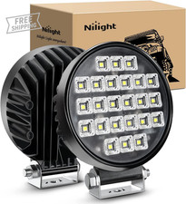 4.3" Round LED Work Light with Toggle Switch - Set of 2