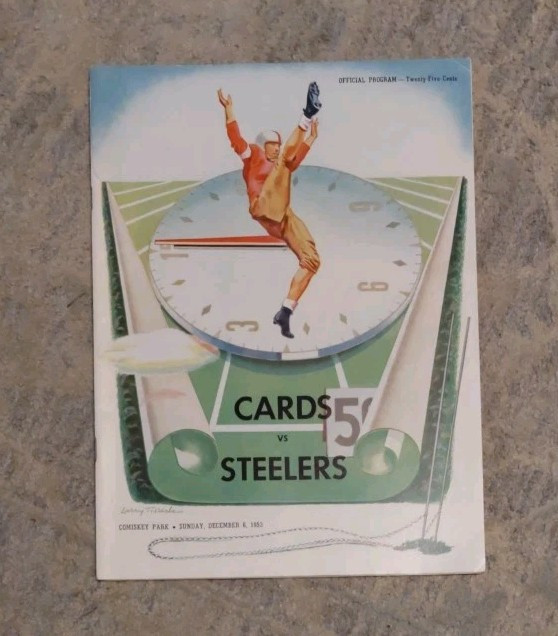 1953 NFL FOOTBALL PROGRAM CARDINALS vs STEELERS DEC 6, 1953