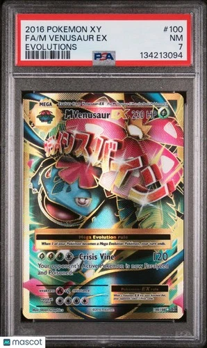 M Venusaur EX Fa Evolutions PSA 7 100/108 2016 Pokemon Xy Evolutions