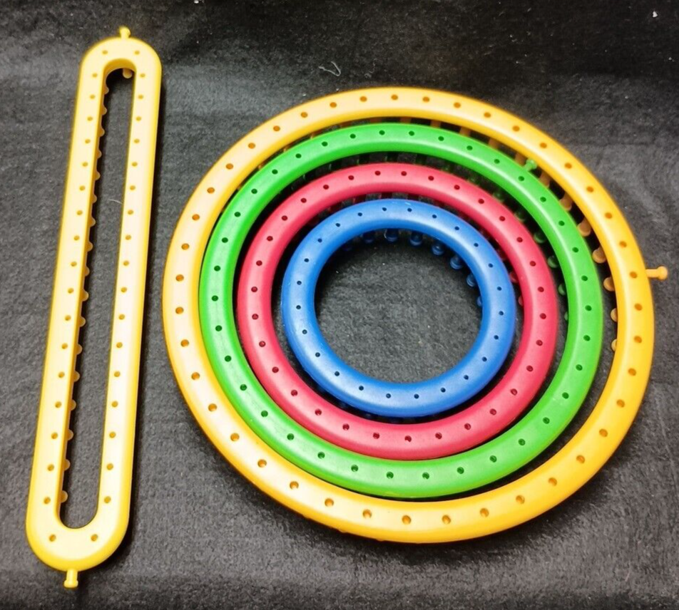 Knifty Knitter by Provo Craft, Set of 4 Round Looms, Plus Instruction