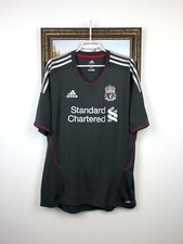 Liverpool Away football shirt 2011 Soccer Adidas Jersey Mens Trikot Black Size L