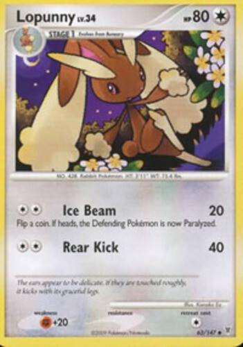 Pokemon - Lopunny - 63/147 - Uncommon - Supreme Victors - NM