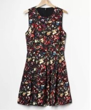 EUC Gap Size 0 XS Confetti Fit & Flare Dress Black Multi Color