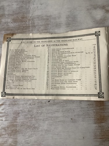c1910 ABC Guide Book to the Highlands via the Highland Railway illust. scarce - Imagen 4 de 11
