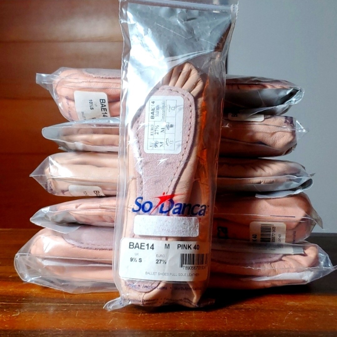 SAOLA SoDanca PANTOFOLE BALLET 11 5 bambini unisex pelle suola intera scarpa rosa danza