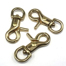 Solid Brass Snap Hook Clasps Bag Wallet Swivel Eye Snap Trigger Hooks