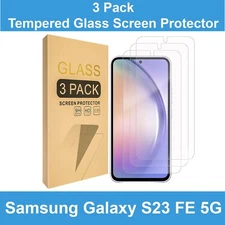 3 Pack Premium Full Tempered Glass Screen Protector For Samsung Galaxy S23 FE