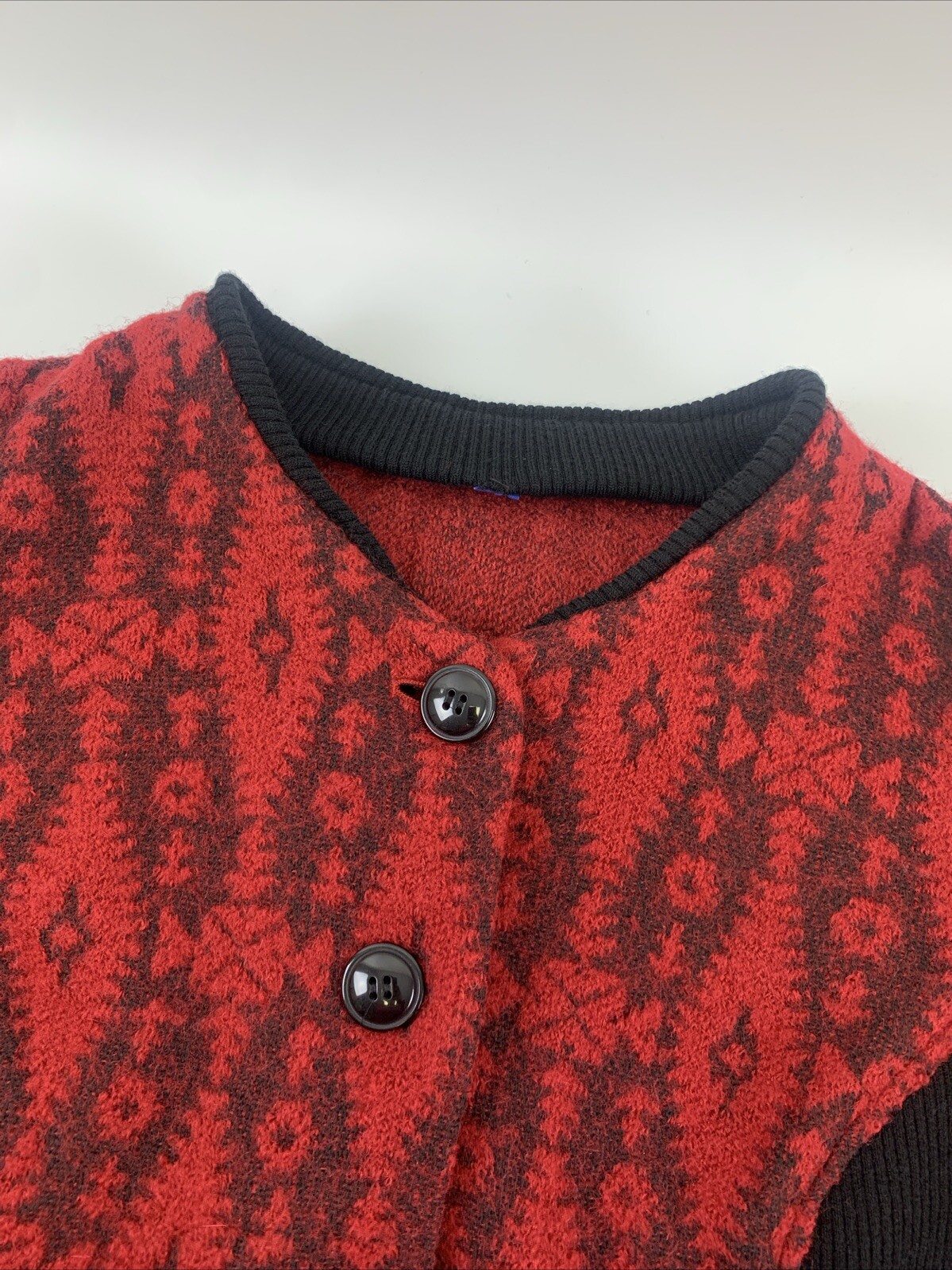 Pendleton Wool Cardigan Sweater Button Red Aztec … - image 2
