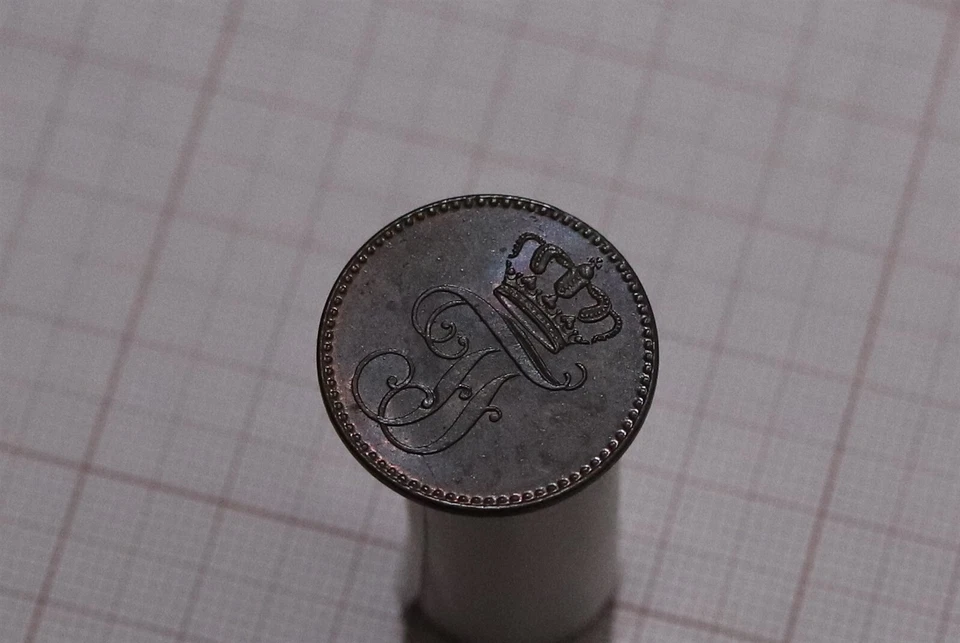 🧭 🇩🇪 GERMANY MECKLENBURG-SCHWERIN 3 PFENNIG 1843 HIGH GRADE B79 #Z7496 - Image 2 of 2