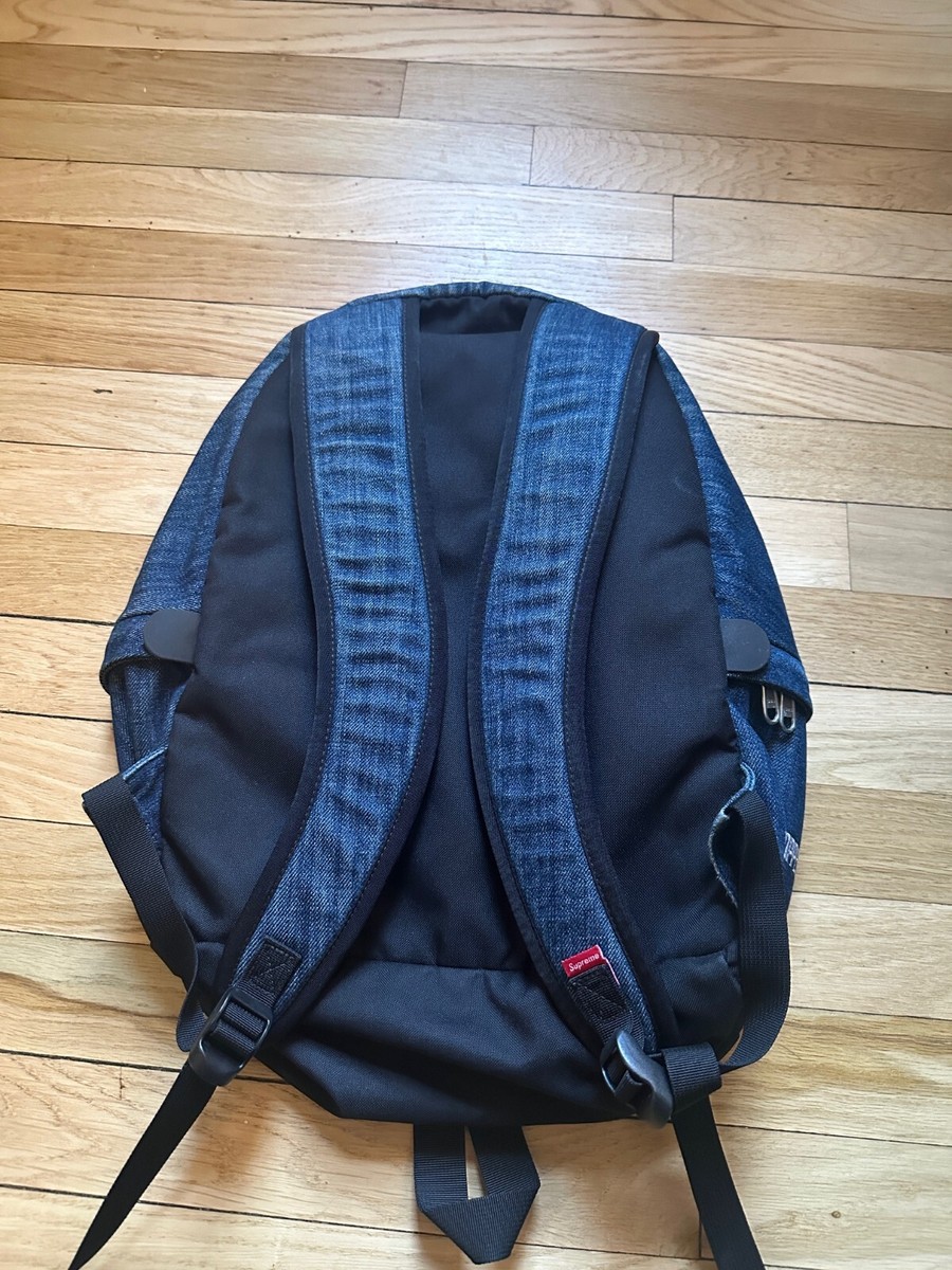 Supreme × The Northface denim back pack SUPREME X THE NORTH FACE BLEACHED DENIM PRINT POCONO