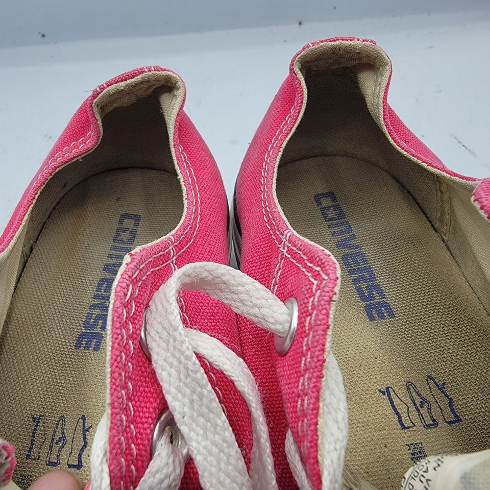 Converse Chuck Taylor All Star Womens 8 Raspberry Low Top Canvas Shoes ...