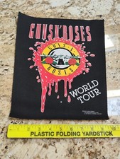 GUNS N ROSES Bullet Logo World Tour RARE VINTAGE BACK PATCH 1993 Brockum #1
