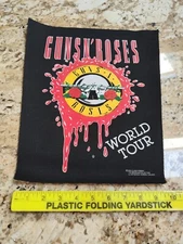 GUNS N ROSES Bullet Logo World Tour RARE VINTAGE BACK PATCH 1993 Brockum #1