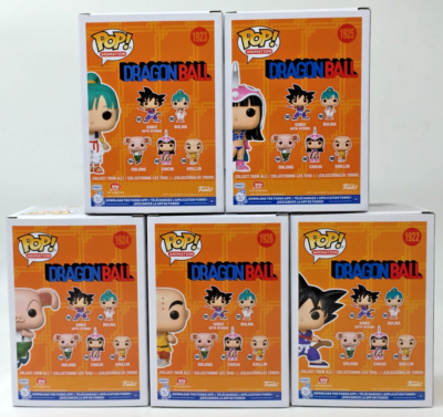 Funko Pop! Dragon Ball Krillin Chichi Bulma Goku Oolong Set of 5 W