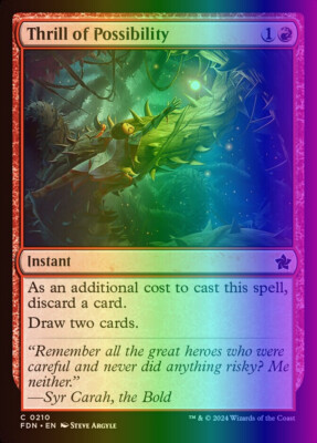 MTG Magic the Gathering Thrill of Possibility (210/789) Foundations LP FOIL