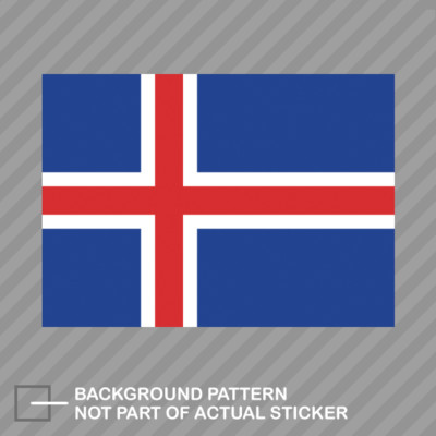 Icelander Flag Sticker Decal Vinyl Iceland IS