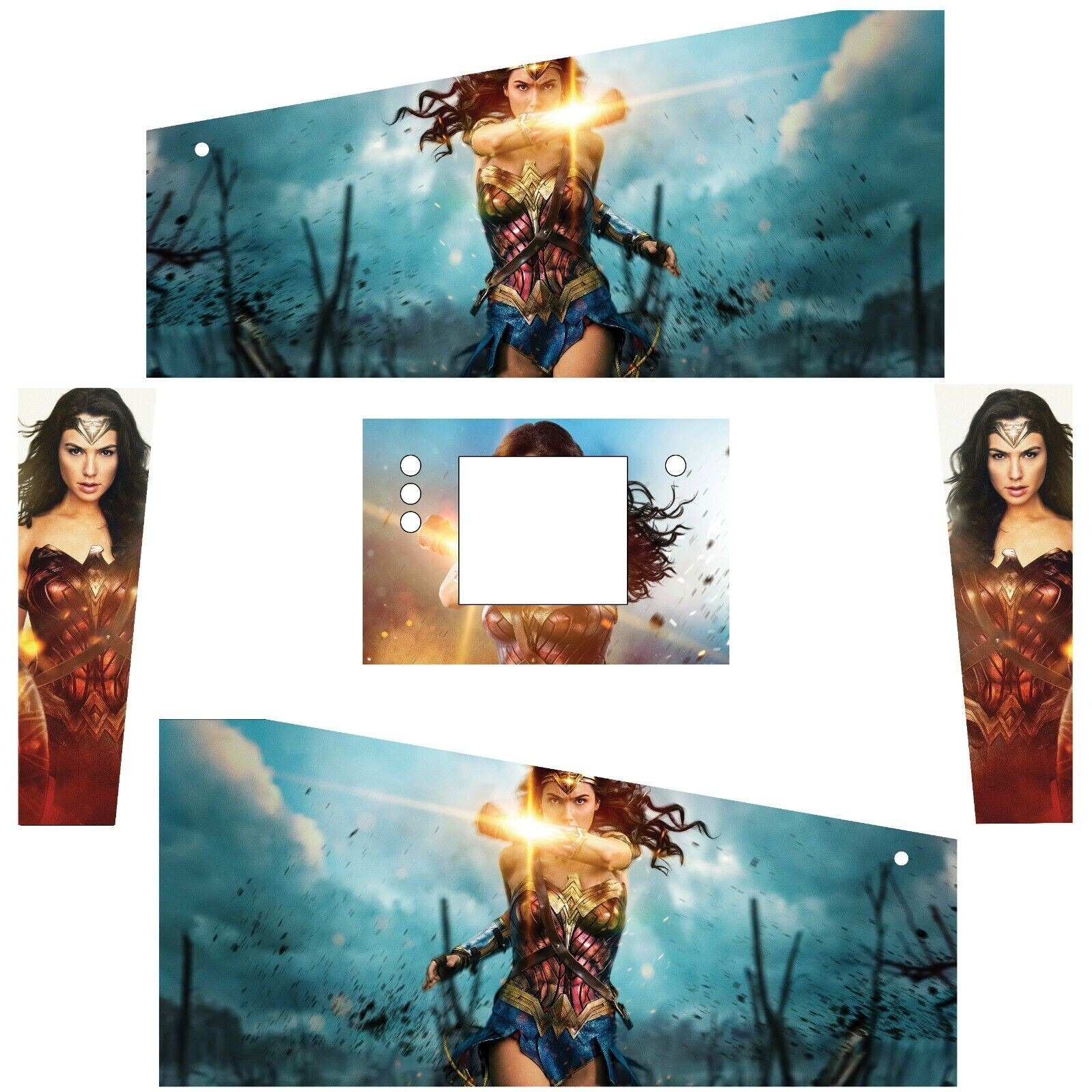 Stickers Wonder Woman pour pincab flipper pour rénover et personnaliser une caisse de jeu