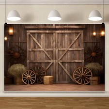 Western Cowboy Backdrop Wild West Wooden Barn Door Photography Background Cowboy