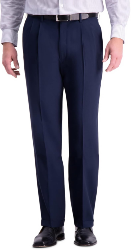 Men'S Premium Comfort Classic Fit Pleat Front Dress Pant (Regular and Big & Tall - Picture 8 of 12