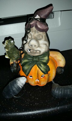 Hanging Halloween Tea Light Witch