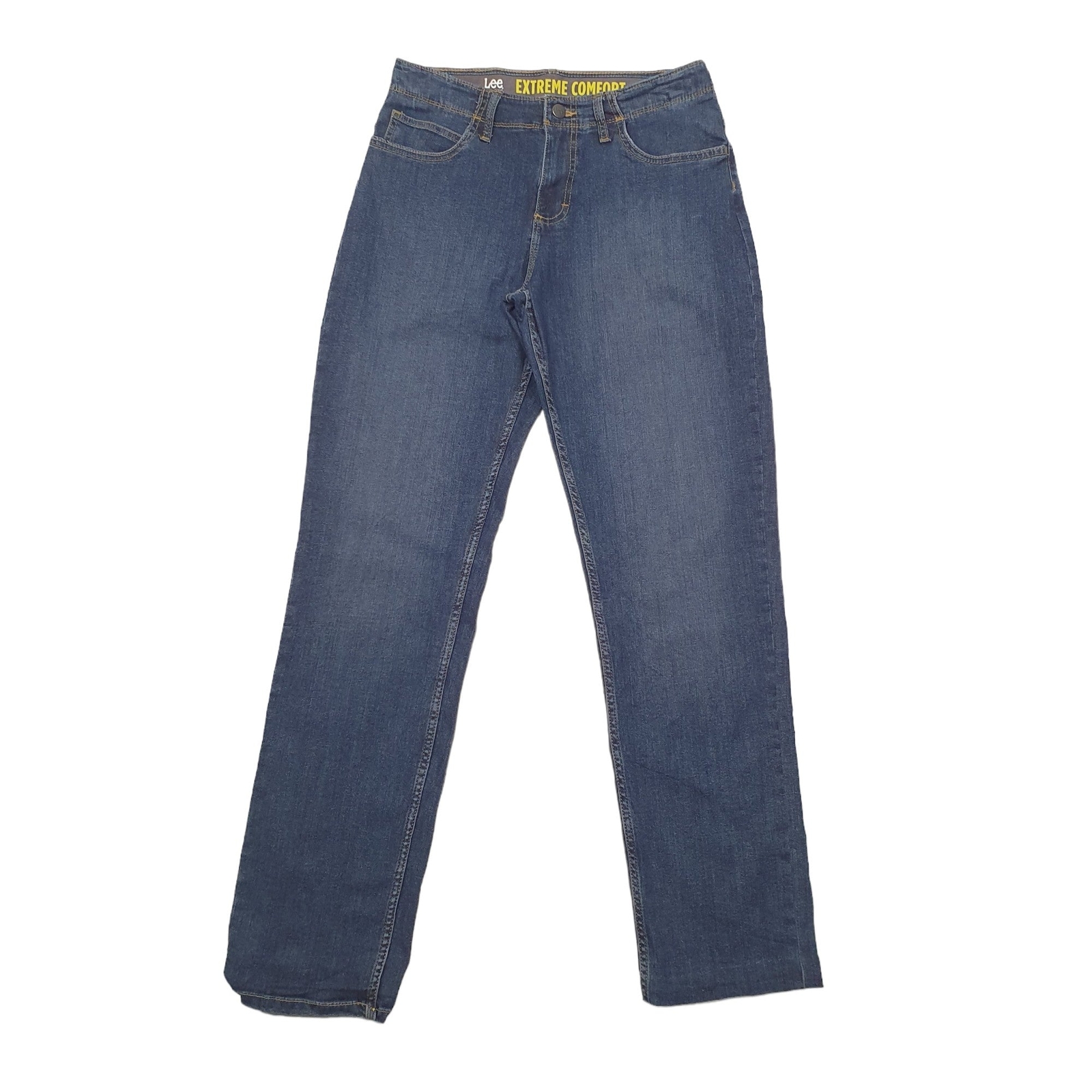 LEE Regular Jeans Straight Fit Blue Denim Trousers Womens UK12 image 2