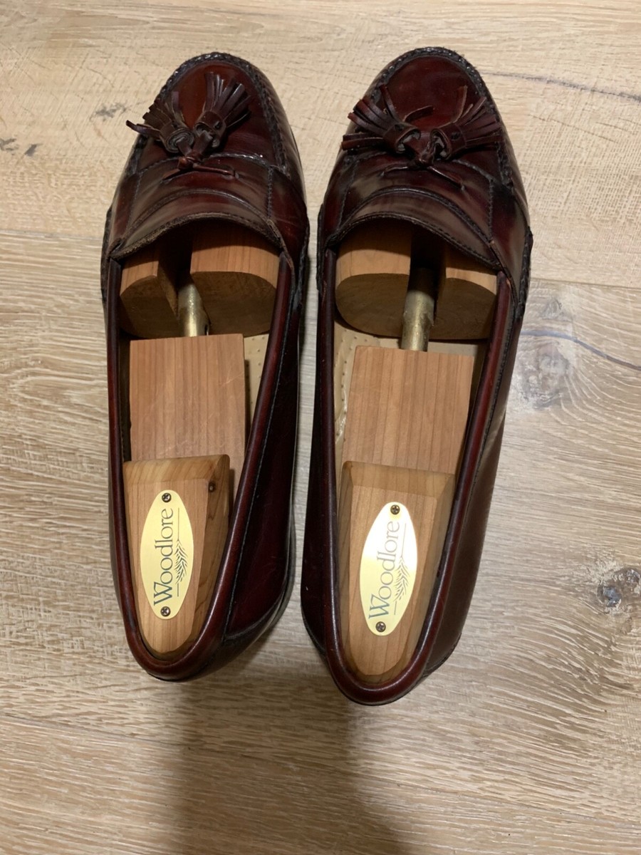 Cole Haan Brown Leather Pinch Tassel Slip On Dress Loafers  display picture 3