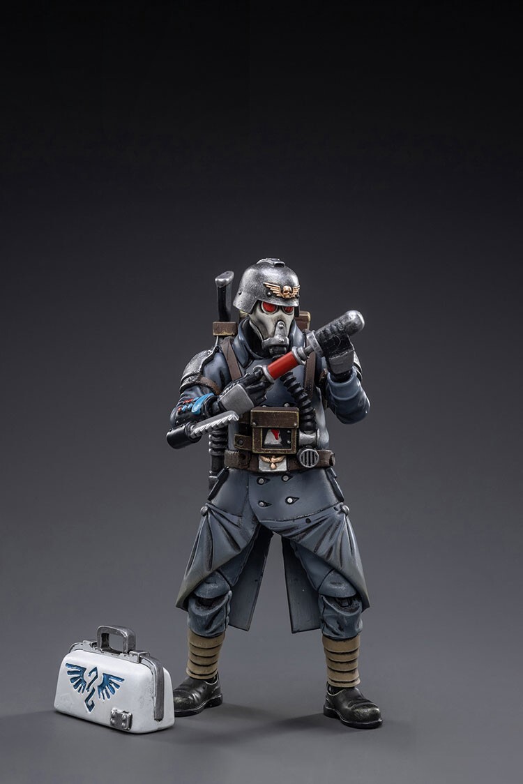 JOYTOY Warhammer 40K 1/18 - Figura De Acción Astra Militarum Death Korps Of Krieg Veteran Squad (Set De 3)