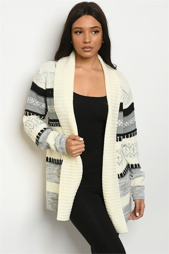 Long Sleeve Sweater Cardigan Size 