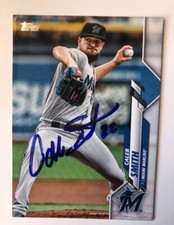 2020 Topps Miami Marlins Caleb Smith Autographed Baseball Card #122