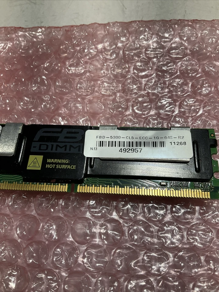 KINGSTON F12872F51 1GB DDR2 FULLY BUFFERED FB ECC PC25300 667Mhz 2Rx8 MEMORY U3S - Image 4 of 4