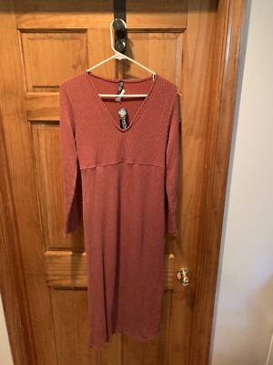 burnt orange long sleeve midi dress Winter Dress, Burnt Orange Midi Dress for Women