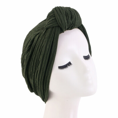 Muslim Women Hijab Wrap Chemo Cap Twist Knot Turban Hair Loss Bonnet Beanie Hat