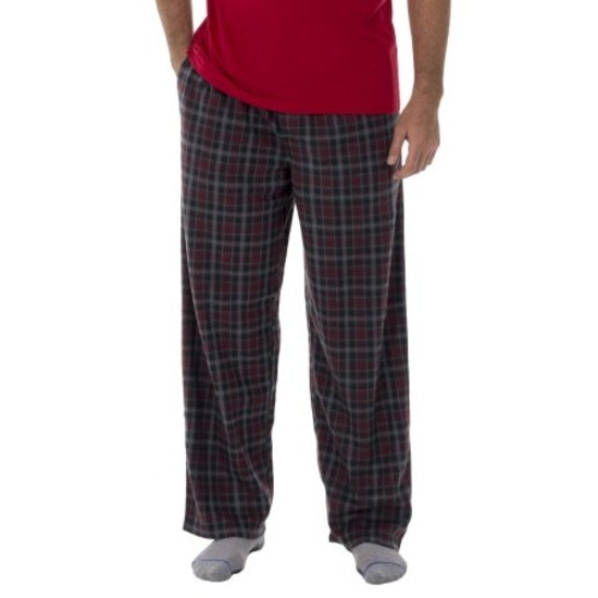 fruit of the loom men's fleece pajama pants