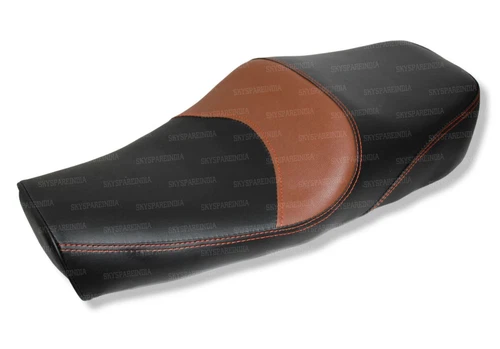 Touring Low Rider & Passenger Seat For Royal Enfield Interceptor 650 Black Tan