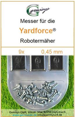 9 Ersatz-Messer Qualitäts-Klingen 0,45mm Yardforce SA 900